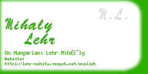 mihaly lehr business card